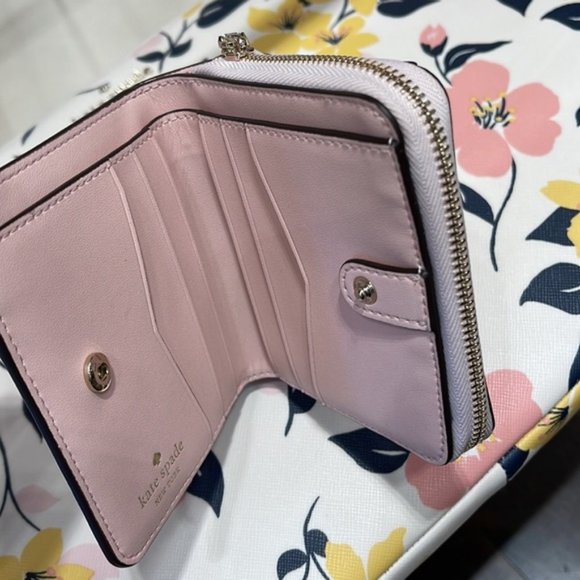 Kate Spade Staci Small Zip Around Wallet Chalk Pink - Picture 4 of 16